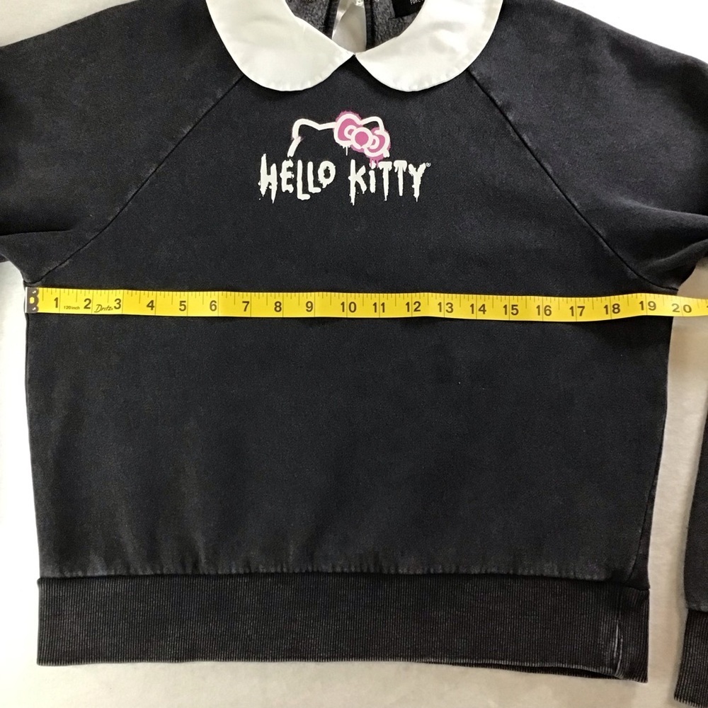 Hello Kitty Forever 21 Charcoal Sweatshirt with White Collar - Picture 9 of 12